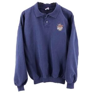 long sleeve banded waist polo shirt 90s 1990s vintage